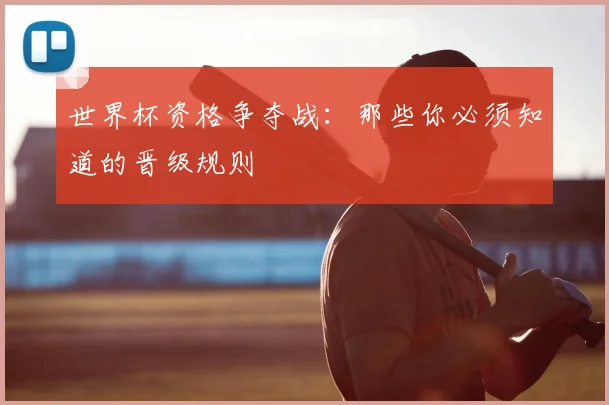 世界杯资格争夺战:那些你必须知道的晋级规则